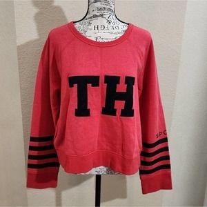 Tommy Hilfiger red and black logo vintage 90s style sweatshirt‎ size large